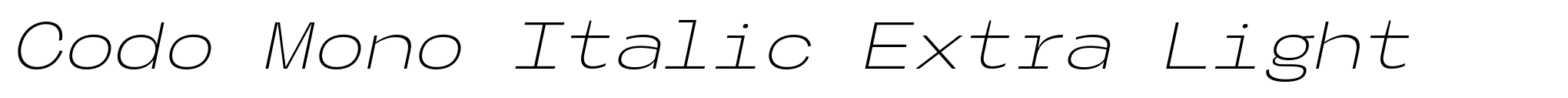 Codo Mono Italic Extra Light image